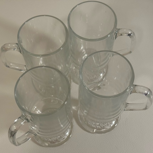 Set 4 Vintage Style Irish Coffee Glass Mugs – Clear Pedestal Footed Cups Bar - Picture 14 of 16